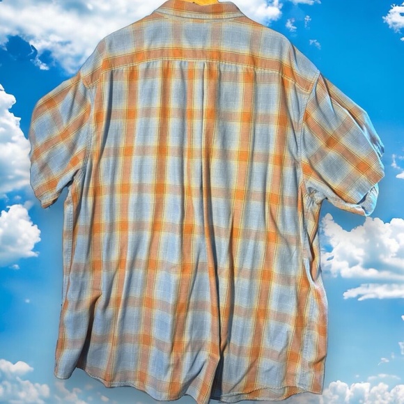 Solaris Mens 4XT Short Sleeve Plaid Button Down Casual Flannel Shirt - Picture 3 of 7